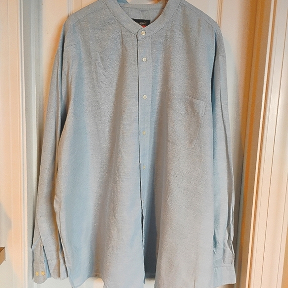 Eddie Bauer Other - Eddie Bauer Vintage Mens Linen-Cotton Shirt Poets Collar XXXL NWOT Summer
